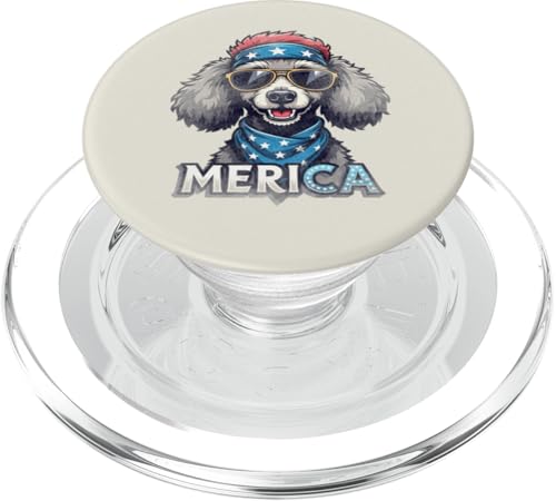 Vintage Pudel 4. Juli Merica PopSockets PopGrip für MagSafe Vintage Pudel 4. Juli Merica PopSockets PopGrip für MagSafe von USA Funny dog apparel for the holidays