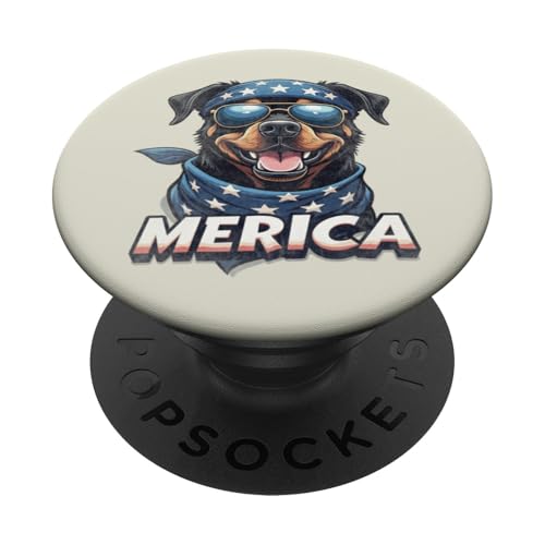Vintage Rottweiler 4. Juli Merica PopSockets Klebender PopGrip Vintage Rottweiler 4. Juli Merica PopSockets Klebender PopGrip von USA Funny dog apparel for the holidays