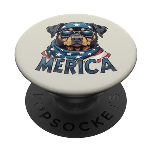 Vintage Rottweiler 4. Juli Merica PopSockets Klebender PopGrip Vintage Rottweiler 4. Juli Merica PopSockets Klebender PopGrip von USA Funny dog apparel for the holidays