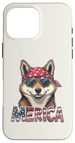 Vintage Shiba Inu 4. Juli Merica Hülle für iPhone 16 Pro Max Vintage Shiba Inu 4. Juli Merica Hülle für iPhone 16 Pro Max von USA Funny dog apparel for the holidays