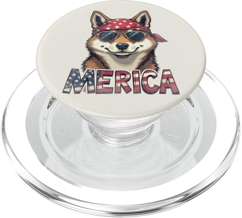 Vintage Shiba Inu 4. Juli Merica PopSockets PopGrip für MagSafe Vintage Shiba Inu 4. Juli Merica PopSockets PopGrip für MagSafe von USA Funny dog apparel for the holidays