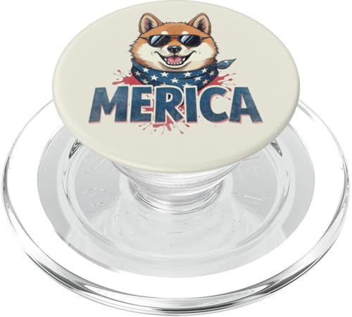 Vintage Shiba Inu 4. Juli Merica PopSockets PopGrip für MagSafe Vintage Shiba Inu 4. Juli Merica PopSockets PopGrip für MagSafe von USA Funny dog apparel for the holidays