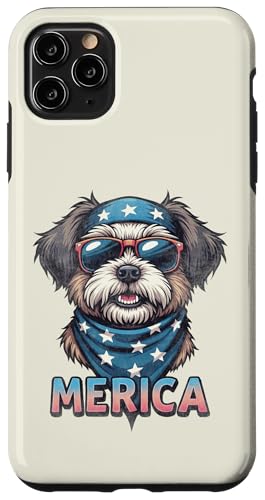 Vintage Shih Tzu 4. Juli Merica Hülle für iPhone 11 Pro Max von USA Funny dog apparel for the holidays