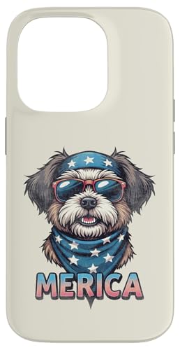 Vintage Shih Tzu 4. Juli Merica Hülle für iPhone 14 Pro von USA Funny dog apparel for the holidays