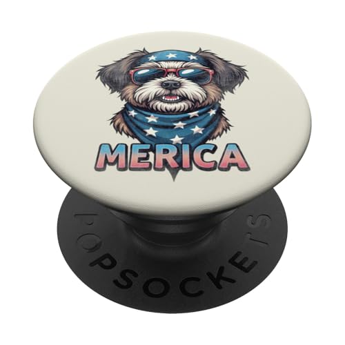 Vintage Shih Tzu 4. Juli Merica PopSockets Klebender PopGrip Vintage Shih Tzu 4. Juli Merica PopSockets Klebender PopGrip von USA Funny dog apparel for the holidays