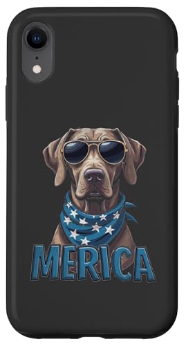 Vintage Weimaraner 4. Juli Merica Hülle für iPhone XR Vintage Weimaraner 4. Juli Merica Hülle für iPhone XR von USA Funny dog apparel for the holidays