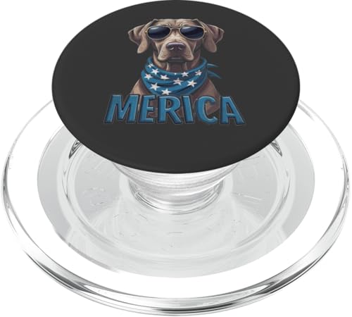 Vintage Weimaraner 4. Juli Merica PopSockets PopGrip für MagSafe Vintage Weimaraner 4. Juli Merica PopSockets PopGrip für MagSafe von USA Funny dog apparel for the holidays