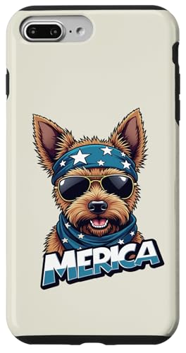 Vintage Yorkshire Terrier 4. Juli Merica Hülle für iPhone 7 Plus/8 Plus von USA Funny dog apparel for the holidays