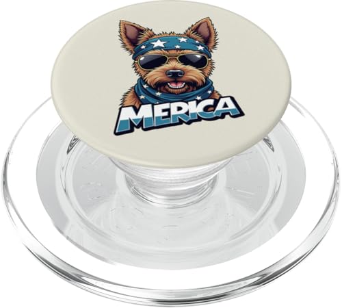 Vintage Yorkshire Terrier 4. Juli Merica PopSockets PopGrip für MagSafe Vintage Yorkshire Terrier 4. Juli Merica PopSockets PopGrip für MagSafe von USA Funny dog apparel for the holidays