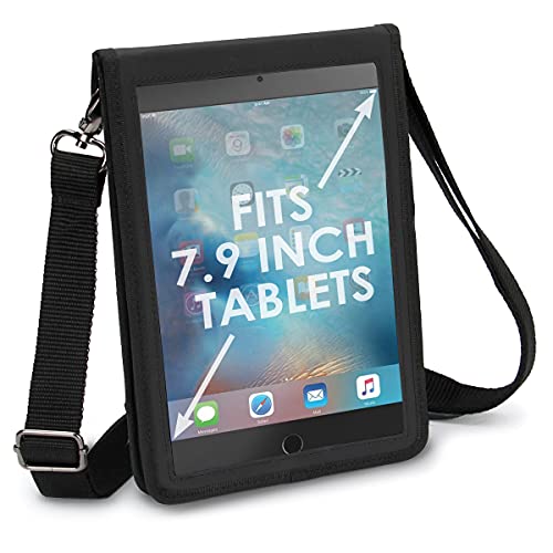 USA GEAR 7-Zoll-Tablet-Hülle mit offenem Frontdesign und Schultergurt - Kompatibel mit Samsung Galaxy Tab A, iPad Mini 4/5 und mehr von USA Gear