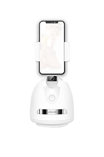 USAMS Smart Face Tracking Phone Holder for Vlog Shootings, live Streaming, e-Commerce Platforms, Tiktok, YouTube, No APP Required US-ZB239 White von USAMS