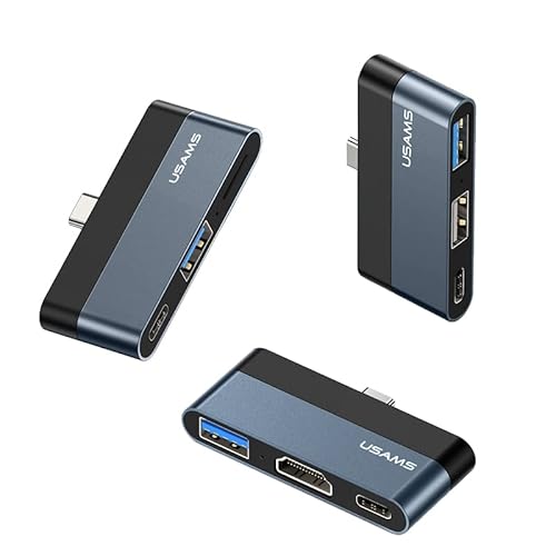 Usams Adapter Hub USB 3.0 / USB-C / Micro SD Szary / Grau SJ491HUB01 (Us-Sj491) von USAMS