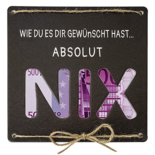 USEAMIE Geldgeschenk als Grußkarte NIX - Geburtstag Reise Urlaub Hochzeit Originelle kreative Geschenke - Geschenkkarten zu Weihnachten, Geburtstag oder Hochzeit für Damen und Herren USEAMIE Geldgeschenk als Grußkarte NIX - Geburtstag Reise Urlaub Hochzeit Originelle kreative Geschenke - Geschenkkarten zu Weihnachten, Geburtstag oder Hochzeit für Damen und Herren von USEAMIE