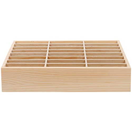 USHOBE 24-Gitter Handy Schrank Handy Garage Schule Handy-Aufbewahrungsbox Holz Mit Mehreren Gittern Desktop-Organizer Handyhalter Für Klassenzimmer Büro Zuhause Musikkassetten Aufbewahrung von USHOBE