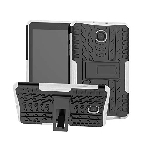 USPANDI Handy-Schutzhülle, 2-in-1, zweilagig, Hyun-Muster, Hybrid-Armor Kickstand, stoßfeste Schutzhülle für Samsung Galaxy Tab A 8 Zoll (2018) SM-T387 Tablet (Farbe: Weiß) von USPANDI