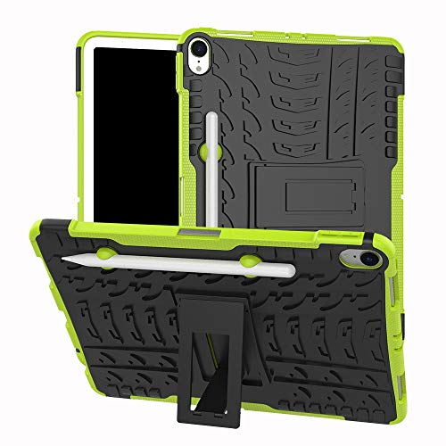 USPANDI Hyun-Muster Dual Layer Hybrid Armor Kickstand Stoßfest Schutzhülle für iPad Pro 11 Zoll (2018 Release) (Farbe: Grün) von USPANDI