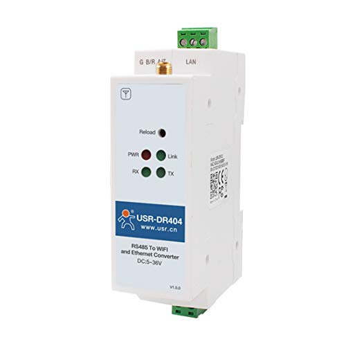 USRCN USR-DR404 DIN Rail Industrial Grad WiFi Serial Device Server RS485 bis WiFi 802.11 A/B/G/N WLAN-Support-Modbus für die Datenübertragung (EU Version) von USRCN