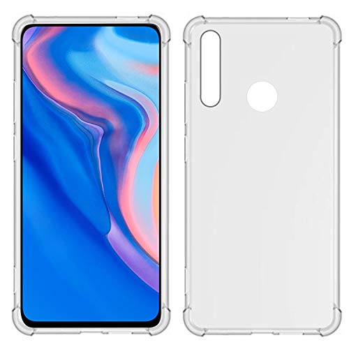 TIYA Hülle Clear für Huawei Y9 Prime 2019 y P Smart Z TPU Vier Ecken Cover Transparent Weich von USTIYA