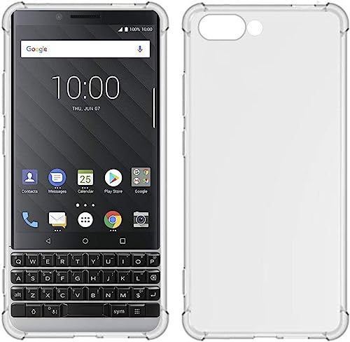 TIYA Schutzhülle für BlackBerry Key 2, transparent, kristallklar, weiches TPU, vier Ecken, Stoßschutz, Kamera-Schutzhülle, transparent TIYA Schutzhülle für BlackBerry Key 2, transparent, kristallklar, weiches TPU, vier Ecken, Stoßschutz, Kamera-Schutzhülle, transparent von USTIYA