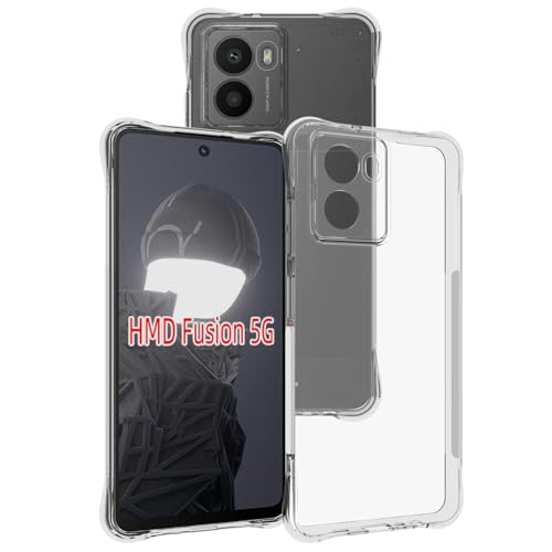 USTIYA Hülle für HMD Fusion 5G Clear TPU Vier Ecken Schutzhülle Transparent Soft Funda von USTIYA