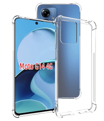 USTIYA Hülle für Motorola Moto G14 4G Klar TPU Vier Ecken Schutzhülle Transparent Weich USTIYA Hülle für Motorola Moto G14 4G Klar TPU Vier Ecken Schutzhülle Transparent Weich von USTIYA