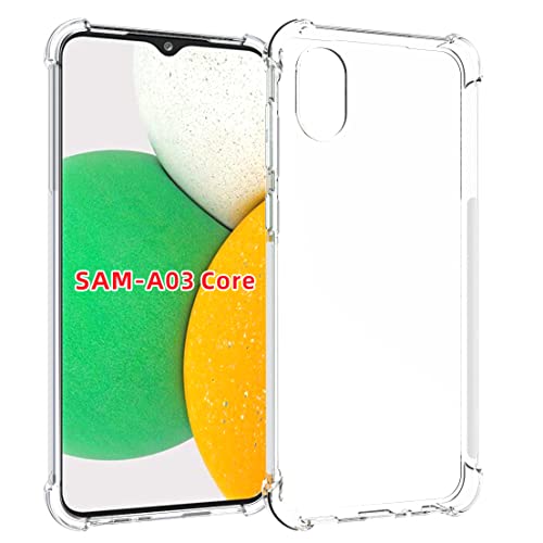 USTIYA Hülle für Samsung Galaxy A03 Core Clear TPU Vier Ecken Schutzhülle Transparent Soft Funda USTIYA Hülle für Samsung Galaxy A03 Core Clear TPU Vier Ecken Schutzhülle Transparent Soft Funda von USTIYA