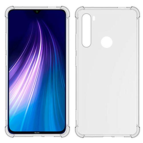 USTIYA Hülle für Xiaomi Mi Redmi Note 8 Klar Kristall TPU Vier Ecken Bumper Kamera Note8 Schutzhülle Transparent Weich Handyhülle von USTIYA