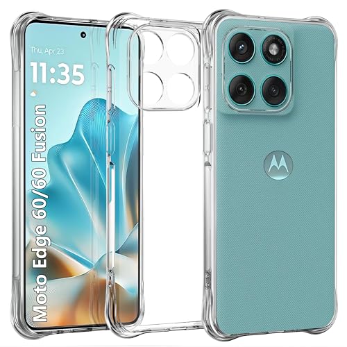 USTIYA Schutzhülle für Motorola Moto Edge 60 Fusion, transparent, TPU, vier Ecken, militärische Qualität, transparent, weiche Funda USTIYA Schutzhülle für Motorola Moto Edge 60 Fusion, transparent, TPU, vier Ecken, militärische Qualität, transparent, weiche Funda von USTIYA
