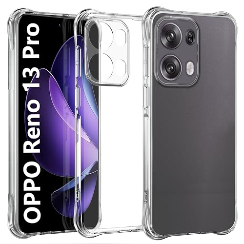 USTIYA Schutzhülle für Oppo Reno 13 Pro 5G, transparent, TPU, vier Ecken, militärische Qualität, transparent, weich, Funda USTIYA Schutzhülle für Oppo Reno 13 Pro 5G, transparent, TPU, vier Ecken, militärische Qualität, transparent, weich, Funda von USTIYA