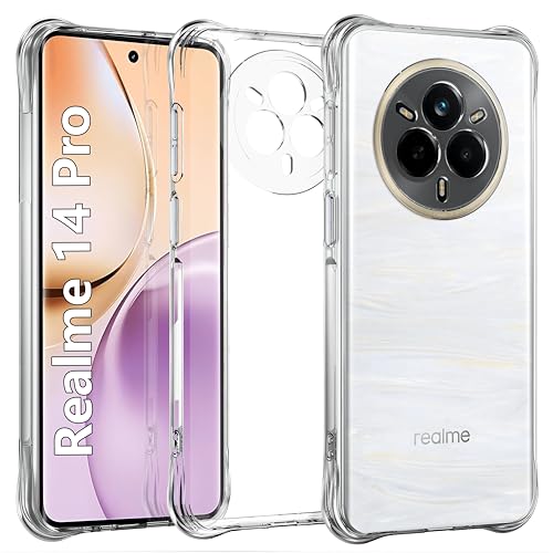 USTIYA Schutzhülle für Realme 14 Pro 5G, transparent, TPU, vier Ecken, militärische Qualität, transparent, weiche Funda USTIYA Schutzhülle für Realme 14 Pro 5G, transparent, TPU, vier Ecken, militärische Qualität, transparent, weiche Funda von USTIYA