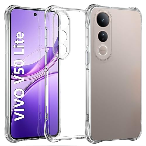USTIYA Schutzhülle für Vivo V50 Lite 5G, transparent, TPU, vier Ecken, militärische Qualität, transparent, weiche Funda USTIYA Schutzhülle für Vivo V50 Lite 5G, transparent, TPU, vier Ecken, militärische Qualität, transparent, weiche Funda von USTIYA
