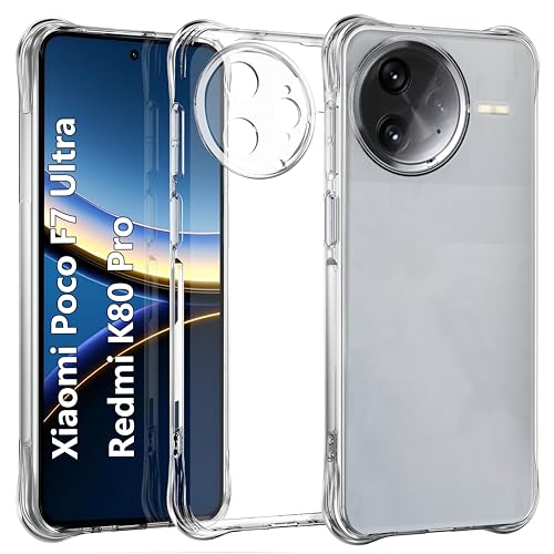 USTIYA Schutzhülle für Xiaomi Poco F7 Ultra 5G/Redmi K80 Pro 5G, transparent, TPU, vier Ecken, militärische Qualität, transparent, weiche Funda USTIYA Schutzhülle für Xiaomi Poco F7 Ultra 5G/Redmi K80 Pro 5G, transparent, TPU, vier Ecken, militärische Qualität, transparent, weiche Funda von USTIYA