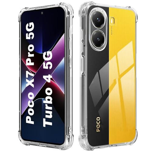 USTIYA Schutzhülle für Xiaomi Redmi Poco X7 Pro 5G, transparent, TPU, vier Ecken, militärische Qualität, transparent, weiche Funda USTIYA Schutzhülle für Xiaomi Redmi Poco X7 Pro 5G, transparent, TPU, vier Ecken, militärische Qualität, transparent, weiche Funda von USTIYA