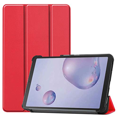USTY Schutzhülle für Samsung Galaxy Tab A 8.4 2020 Version SM-T307 Verizon/T-Mobile/AT&T – Schlanke leichte PU-Lederhülle mit Standfunktion und Schutzhülle, Rot von USTY