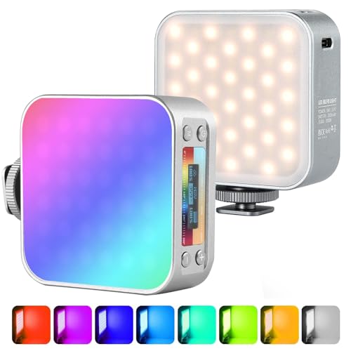 UTEBIT Led Videoleuchte RGB, 360° Vollfarbig Kamera Licht mit Cold Shoe, Dimmbare 2500K-9500K Foto Licht 2500mAh Akku 24 Szenen Selfie Licht Video Licht Metall für Micro Movie, Handy, DSLR-Kamera UTEBIT Led Videoleuchte RGB, 360° Vollfarbig Kamera Licht mit Cold Shoe, Dimmbare 2500K-9500K Foto Licht 2500mAh Akku 24 Szenen Selfie Licht Video Licht Metall für Micro Movie, Handy, DSLR-Kamera von UTEBIT
