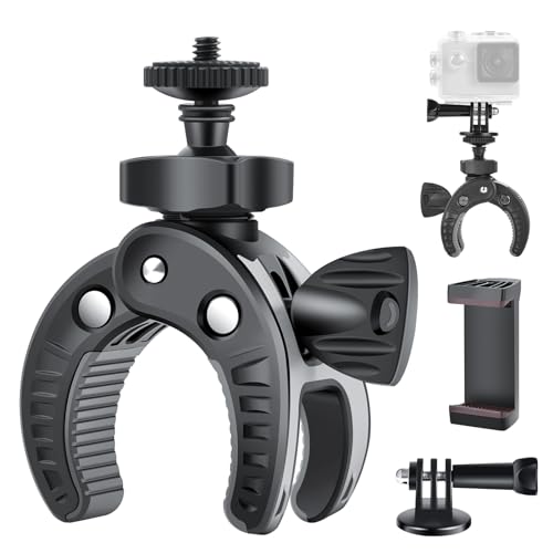 UTEBIT Kamerahalterung Fahrrad Klemme mit 1/4 Zoll Schraube, 360 Grad Drehbar Fahrradklemme Fahrradhalterung Adapter kompatibel für Action Kamera DSLR Ständer Zubehör UTEBIT Kamerahalterung Fahrrad Klemme mit 1/4 Zoll Schraube, 360 Grad Drehbar Fahrradklemme Fahrradhalterung Adapter kompatibel für Action Kamera DSLR Ständer Zubehör von UTEBIT