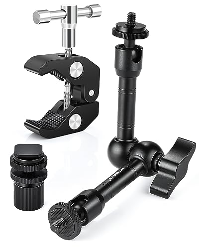 UTEBIT Magic Arm, 9-Zoll-Gelenkarm mit Super Crab Clamp und 1/4" Cold Shoe Mount, Magic DSLR Stativ-Arme Kit für Fotografie, Video, Kamera-Rig, LED-Licht, LCD-Monitor, Blitzlicht UTEBIT Magic Arm, 9-Zoll-Gelenkarm mit Super Crab Clamp und 1/4" Cold Shoe Mount, Magic DSLR Stativ-Arme Kit für Fotografie, Video, Kamera-Rig, LED-Licht, LCD-Monitor, Blitzlicht von UTEBIT