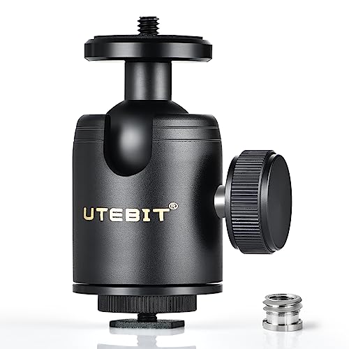 UTEBIT Mini Kugelkopf Stativkopf 30mm Ballhead Diameter Max Load 15Kg 360 Grad Kamera Kugelkopf mit 1/4" Schraube Hot Shoe Anzug für alle Arten von DSLR Kamera Stativ LCD-Monitor Blitz Licht Halter UTEBIT Mini Kugelkopf Stativkopf 30mm Ballhead Diameter Max Load 15Kg 360 Grad Kamera Kugelkopf mit 1/4" Schraube Hot Shoe Anzug für alle Arten von DSLR Kamera Stativ LCD-Monitor Blitz Licht Halter von UTEBIT