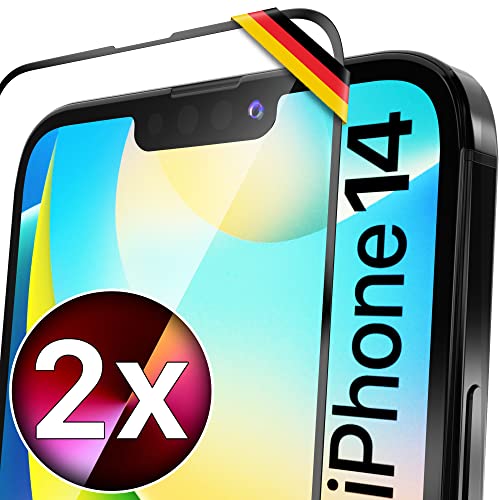 UTECTION 2x Full Screen Schutzglas für iPhone 14 | Perfekte Passform vom deutschen Anbieter | Kinderleichte Anbringung > keine Blasenbildung, ultimative Glashärte für Langzeitschutz, 2 Stück UTECTION 2x Full Screen Schutzglas für iPhone 14 | Perfekte Passform vom deutschen Anbieter | Kinderleichte Anbringung > keine Blasenbildung, ultimative Glashärte für Langzeitschutz, 2 Stück von UTECTION