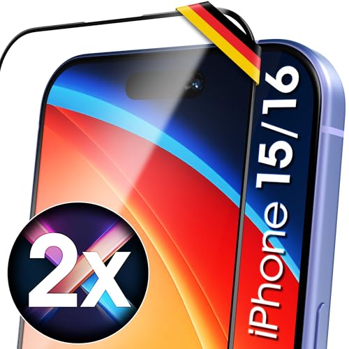 UTECTION 2X Full Screen Schutzglas für iPhone 15 & iPhone 16-6.1" > Perfekte Größe für beide Modelle > Kinderleichte Anbringung > Ultra Robust und langlebig > Hier kaufen Sie Qualität UTECTION 2X Full Screen Schutzglas für iPhone 15 & iPhone 16-6.1" > Perfekte Größe für beide Modelle > Kinderleichte Anbringung > Ultra Robust und langlebig > Hier kaufen Sie Qualität von UTECTION