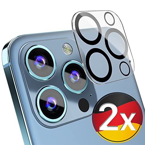 UTECTION 2X Kamera Schutzglas für iPhone 13 Pro & iPhone 13 Pro MAX - Perfekte Anbringung - Volle Abdeckung - Kamera Glas Full Cover Anti Kratzer - Flexible Glasfolie - Schutzfolie Panzerfolie von UTECTION