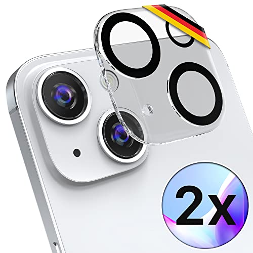 UTECTION 2X Kamera Schutzglas für iPhone 14 & 14 Plus (Nicht PRO) - Perfekte Anbringung & volle Abdeckung - Camera Full Cover Glas Anti Kratzer, 2 Stück von UTECTION
