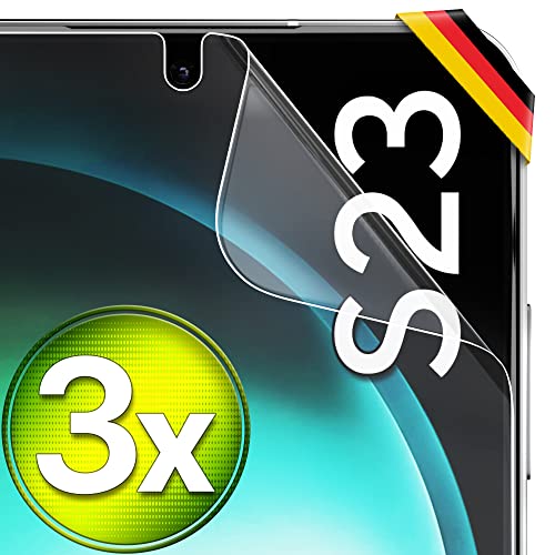 UTECTION 3X Schutzfolie für Samsung Galaxy S23 - Fingerabdruck kompatibel - Premium Folie KEIN Glas - Hüllenfreundlich - Anti Kratzer Displayschutzfolie Ultra Clear - Schutz Displayfolie von UTECTION