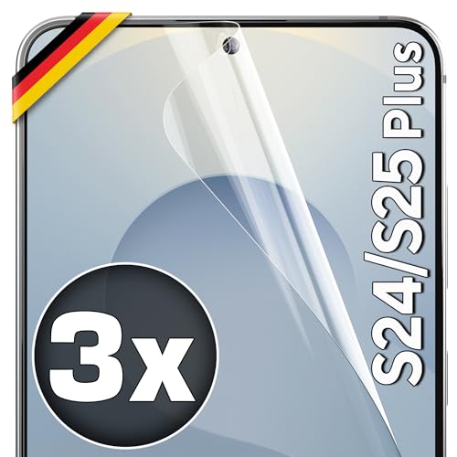 UTECTION 3X Schutzfolie für Samsung Galaxy S24+ / Plus - Fingerabdruck kompatibel - Premium Folie KEIN Glas - Hüllenfreundlich - Anti Kratzer Displayschutzfolie Ultra Clear - Displayfolie von UTECTION