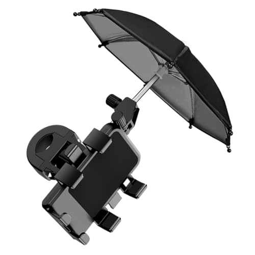 UTHCLO 1Satz Fahrrad Handyhalter mit Regenschirm für Outdoor Aktivitäten Einsetzbar Verstellbar Kompatibel mit Verschiedenen Fahrzeugtypen für Navigation Freihändiges von UTHCLO