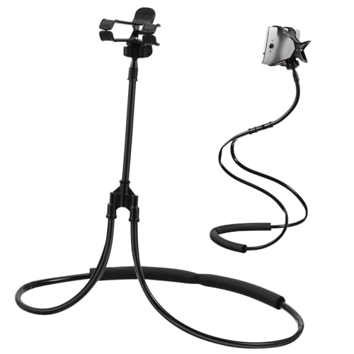 UTHCLO 1Stück Flexibler Handy Halsaufhänger Einstellbare U Förmige Telefonhalterung für Bequemes Filmegucken Video Chat für Heimgebrauch Schwarz UTHCLO 1Stück Flexibler Handy Halsaufhänger Einstellbare U Förmige Telefonhalterung für Bequemes Filmegucken Video Chat für Heimgebrauch Schwarz von UTHCLO