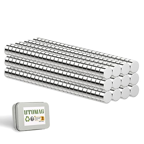 UTOMAG Neodym Magnete, Multi-Use Starke Permanent Rounde Kleine, für Whiteboard, Pinnwand, Magnettafel Bänder, Anschlagtafel, Kühlschrank, Bildmagnet, und vieles mehr (2x1mm - 300 Stück) von UTOMAG