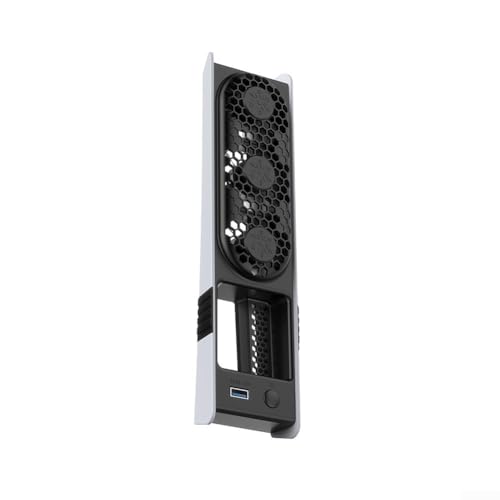 Für PS5 Pro Lüfter mit RGB, drei Geschwindigkeitsstufen & USB 3 0 für verbesserten Luftstrom und Spielerlebnis (Grau) von UTTASU