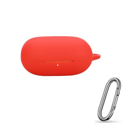 Tragbare Silikon-Kopfhörer-Hülle für Powerbeats Pro2 bietet umfassenden Schutz mit Schlüsselanhängerschlaufe (rot) von UTTASU