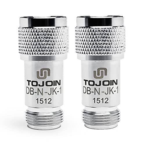 TOJOIN 2 Stück DC Block In-Line Typ N Stecker auf Buchse RF Koaxialadapter RF Coaxial Koaxial Dämpfungsglied 50–6000 MHz Stecker Blockiert Gleichspannung von Ihrem Radio oder RF-Testgerät TOJOIN 2 Stück DC Block In-Line Typ N Stecker auf Buchse RF Koaxialadapter RF Coaxial Koaxial Dämpfungsglied 50–6000 MHz Stecker Blockiert Gleichspannung von Ihrem Radio oder RF-Testgerät von UU TOJOIN